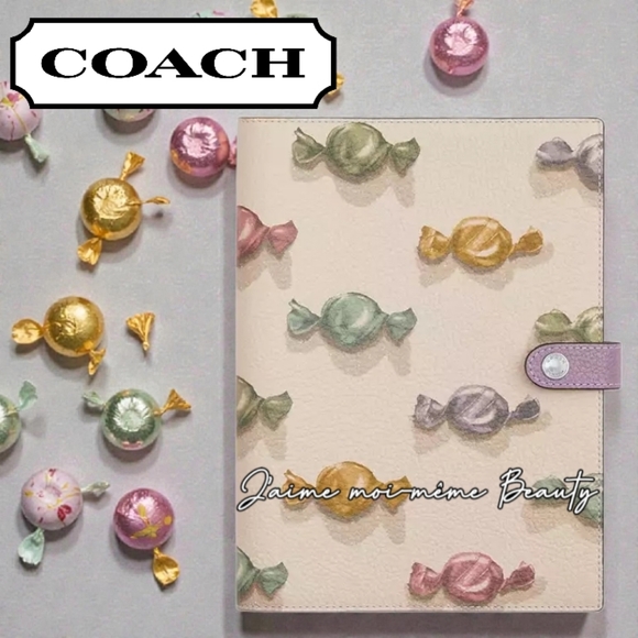 Coach Handbags - Coach Pastel Candy Print Notebook